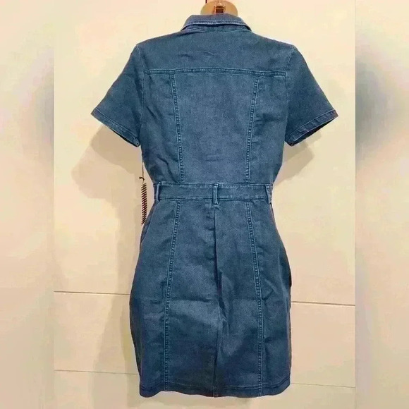 NWT Haute Monde Snap-Up Short Sleeve Denim Dress - Picture 4 of 8